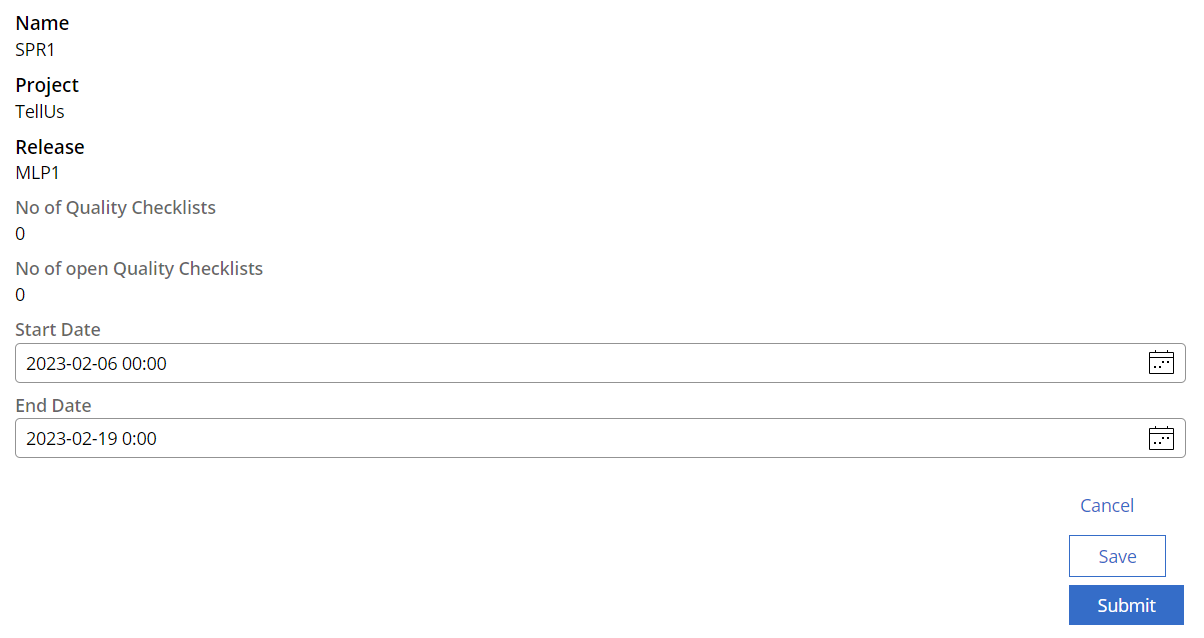 Quality checklist app - project structure